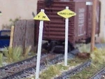 Osborn Models 3053 Scale Yard Limit Signs Kit. Fixed Price $5.99.
