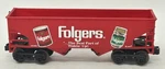 K-line 0/027 Limited Edition 1990 Folgers Coffee 2-BAY Hopper, No Top, Box. Fixed Price $9.99.