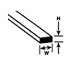 Evergreen Styrene 122 - 10 0.020"X 0.040"(0.5MM 1.0 Mm) 14"/355MM Strip 2NDP. Fixed Price $8.43.