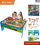 Train Table Toys,wooden Track Railway City Sets For Kids Toddlers. Fixed Price $167.99.