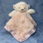 Cloud Island Sheep Lamb Lovey White Pink Satin Security Blanket Clean. Fixed Price $29.99.