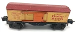 Vintage Prewar Lionel #2679 Tin Baby Ruth Train Boxcar Scale Red Roof Couplers. Fixed Price $14.95.