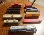 Lionel Postwar 2339 Wabash GP-7 Diesel Engine Built 1957, Plus Extra Cars!. Fixed Price $225.00.