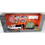 Tomy Big Roads Ford F350 Truck Round Hay Bale Hauling Play Set 1:32 Scale Farm. Fixed Price $21.99.