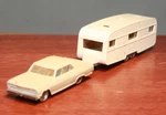 1964 Chevrolet Chevelle & Travel Trailer Scale Wiking Made Germany. Fixed Price $14.99.