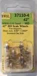 Nwsl 37110-4 Blunt Axle Nickel-silver Wheelset -- 42"/110. Fixed Price $22.45.