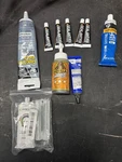 Various Scale Model Sealant And Glue Lot Of 10 New Used. Fixed Price $10.19.