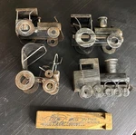 Whistle Wooden With Tin Trains. Fixed Price $5.00.