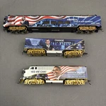 Set Of 3 Hawthorne Village - 2008 Bachmann Obama Trains Tested & Working. Fixed Price $39.99.