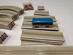 Vintage Aurora Postage Stamp System Grey Hound Bus Plus 40 Pc Of Track. Fixed Price $235.50.