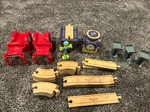 Chuggington Wood Thomas & Friends Toy Railroad Train Tracks Riser Curve Straight. Fixed Price $20.00.
