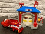 Fisher-price Geotrax Fast Response Rescue Co Station Fire Truck Train & Hose Car. Fixed Price $7.99.