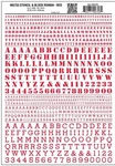 New Woodland Decal Stencil & Block Roman Red (one Sheet) MG753. Fixed Price $12.74.