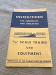 1949 Gilbert American Flyer Instruction Book M2690 3/16" Scale Trains Equipment. Fixed Price $7.64.