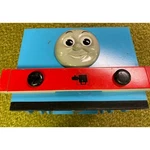 Vintage 2001 Learning Curve Thomas Friends Wooden Railway Storage Bench Toy Box. Fixed Price $42.75.