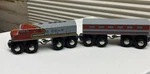 Brio Wooden Railway Trains Of The World, Santa Fe Engine And Passenger Car 2 Pc. Fixed Price $29.99.