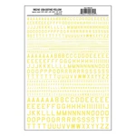 Woodland Scenics Dry Transfer Numbers & Alphabet Usa Gothic Military 742. Fixed Price $7.61.