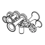 Athearn ATH02031 Scale Nathan Airchime K5LAR24 Horn Set (3). Fixed Price $26.25.