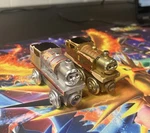 Thomas Friends Wooden Railway Train Tank Engine 60 Year Percy Lot X2 Silver Gold. Fixed Price $29.95.