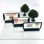 Ho Scale Model Railroad Train Scenery - Advertising Billboards 4EA And Trees 2EA. Fixed Price $12.25.