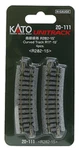 Scale Kato Unitrack 20-111 15-DEGREE 11" 181MM Radius (4) Pcs. Fixed Price $8.92.
