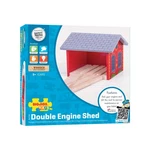 Big Jig Rails BJT160 Wooden Train Double Engine Shed Building. Fixed Price $21.24.
