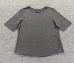 Eileen Fisher System Organic Cotton Melange Elbow Tee Women's Size P Small Gray. Fixed Price $29.99.