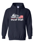 Trump Train All The Aboard Donald American Flag Hoodie Hooded Sweatshirt 1548. Fixed Price $24.95.