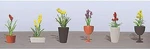 Jtt Assorted Potted Flower Plants - Set #2 Ho Scale Model Railroad. Fixed Price $9.90.