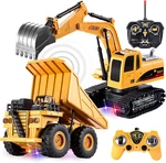 Joyin 2 Pcs Remote Control Construction Vehicle Toy Set, Friction-powered Rc Exc. Fixed Price $63.99.