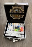Double 12 Numeral Tiles 2-IN-1 Mexican Train Set Alum Case By Chh Ttt. Fixed Price $36.00.