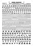 Woodland Scenics MG734 Ext Gothic Rr Letters Black 1/16-1/4" Mix Decal Sheet. Fixed Price $13.49.