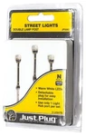 Scale Woodland Scenics JP5640 Just Plug Double Lamp Post Street Lights (3) Pcs. Fixed Price $22.09.