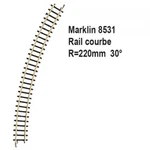 Curved Rail R220MM 30 Degree-z 1/220-MARKLIN 8531. Fixed Price $6.61.