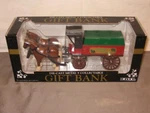 Ertl Happy Holidays Horse Drawn Wagon Gift Bank Die Cast Mib 1992 #2863. Fixed Price $15.99.