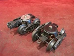 Lionel Postwar 1946 Flying Shoe Freight Trucks Brown Board Needs Coupler. Fixed Price $21.95.