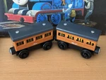 Authentic Fisher-price Wooden Thomas Train Light Up Reveal Annie & Clarabel!. Fixed Price $39.99.