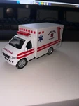 New White Ambulance Vol Fire Dept. Approximately 1/43 Scale. Fixed Price $12.00.
