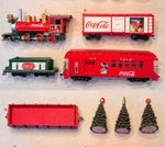 Hawthorne Village Coca Cola Holiday Express Scale Electric Train Set (bx X). Fixed Price $220.00.