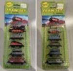 Vintage Soma Die Cast Train Motorized Pull Go 2 Sets Of 5 Box 1994. Fixed Price $19.99.
