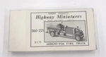 Highway Miniatures 360-221 Ho Ahrens-fox Fire Truck Kit. Fixed Price $14.99.