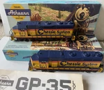 2X Athearn #4208 Chessie System GP35 Vintage Used One Works Lights Only. Fixed Price $49.00.