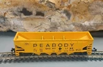 Scale, Hopper Car, Peabody, Psl #6671 Micro Train. Fixed Price $6.25.