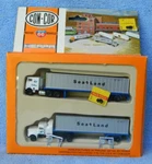 Con-cor Scale Leaseway Transportation Sealand Tractor & Trailer Set. Fixed Price $39.95.