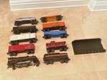 Vintage Lionel 0-27 Gauge Train Cars, Engine & Bridge (lot Of 11). Fixed Price $68.00.