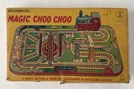 Vintage 1950S Lti Mechanical Magic Cross Road Tin Toy Train Box. Fixed Price $35.00.