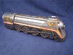 Vintage Tin Litho Overland Express 3140 Battery Operated Train Japan Modern Toys. Fixed Price $35.00.