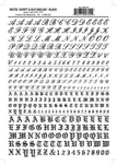 Woodland Scenics Script/old English Letters Black MG755. Fixed Price $8.99.