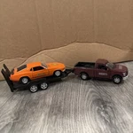 Welly 1970 Reeses Ford Mustang & 1997 Hersey F-100 With Trailer!. Fixed Price $20.00.