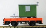 Lgb 4010 Orange Flat Car W/ Work Trailer No Box. Fixed Price $59.95.